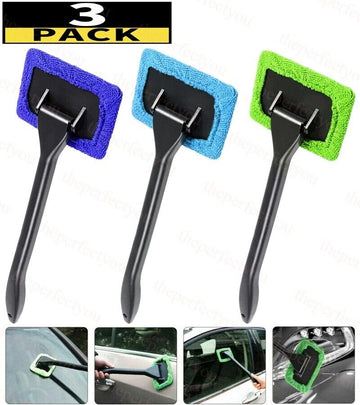 3-Pack Microfiber Car Window & Windshield Cleaning Brush