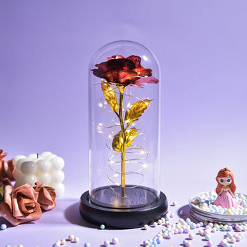 Crystal Galaxy LED Forever Rose – Enchanted Glass Home Décor Gift