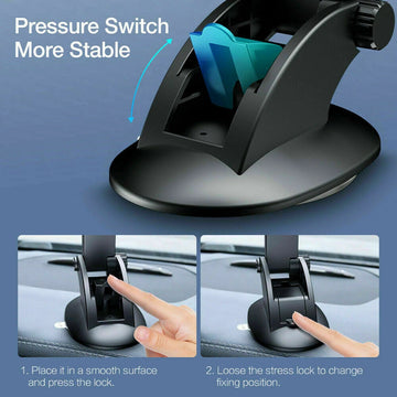 360° Universal Car Mount – Windshield Phone & GPS Holder