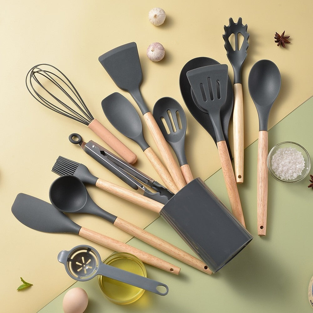 Silicone Cooking Utensil Set – Heat-Resistant, Nonstick Spatula Tools
