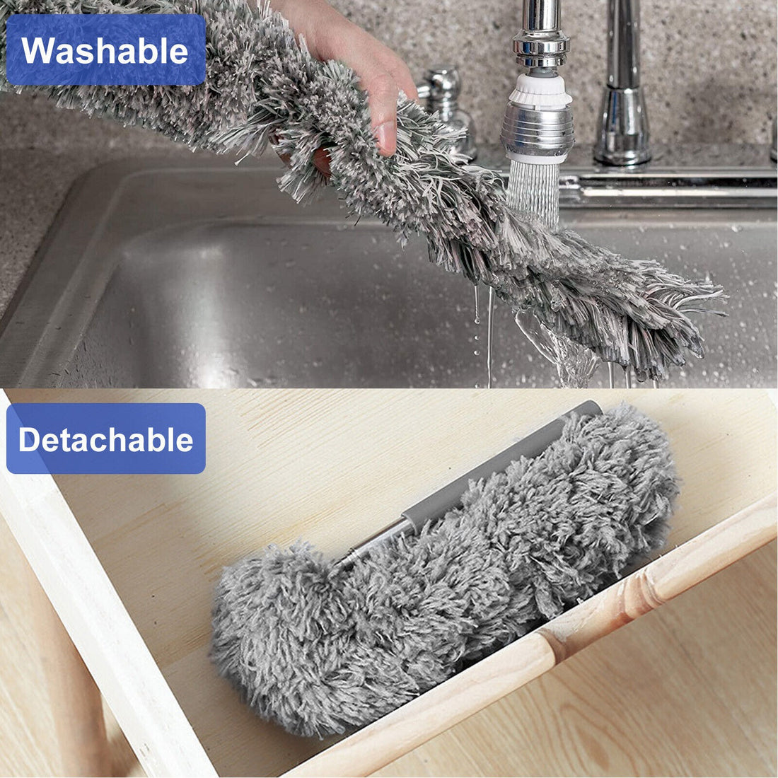 Extendable Microfiber Duster – Soft Feather Brush for Household Cleaning