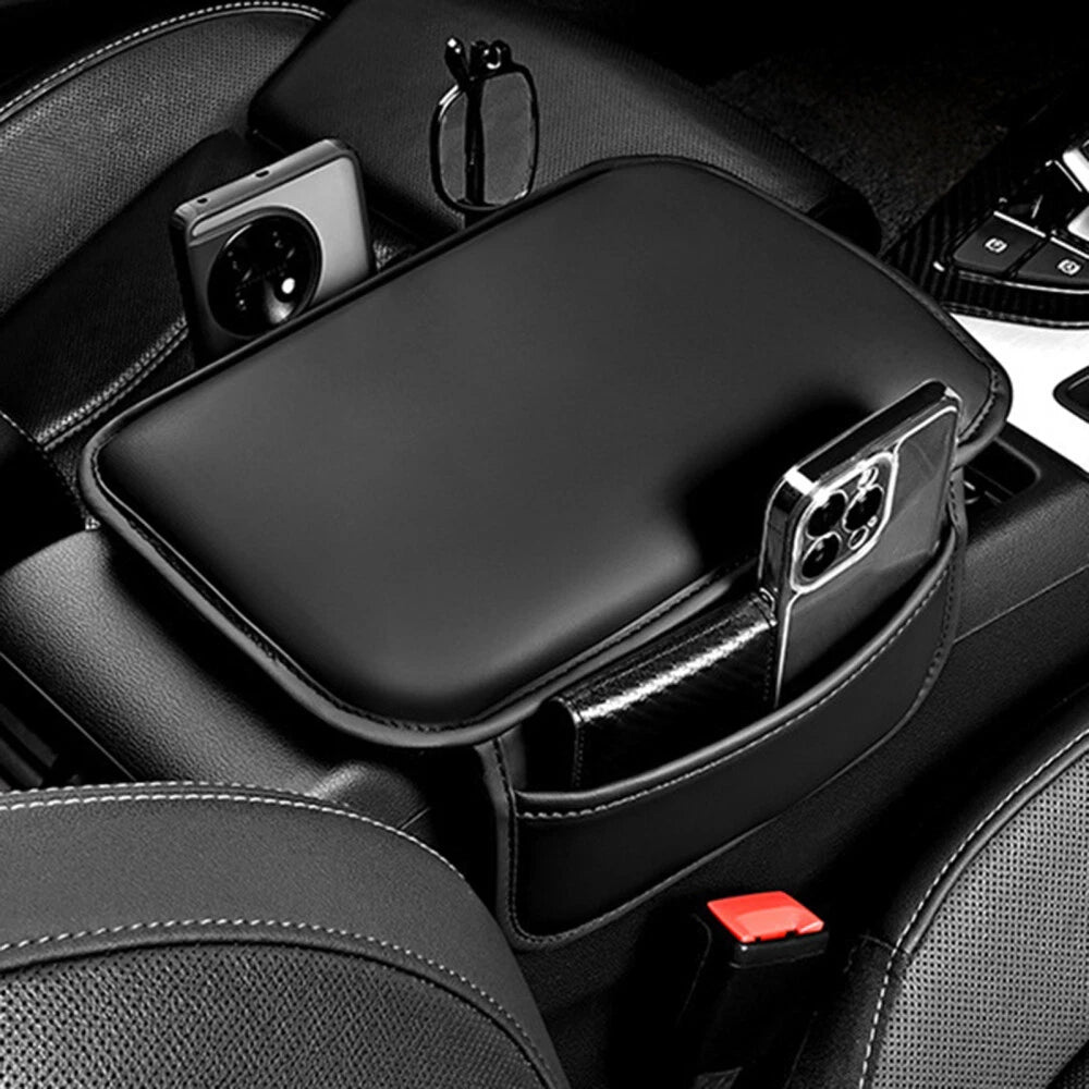 Car Armrest Cushion Cover – Center Console Pad with Pocket