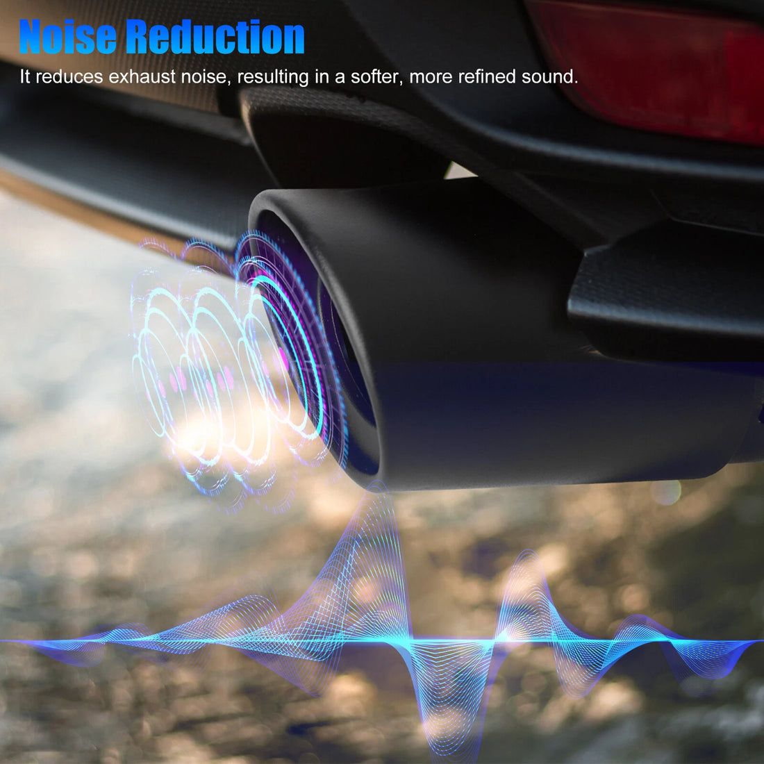 Car Stainless Steel Exhaust Tip – Round Muffler Tailpipe Accessory